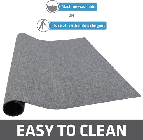 Drymate Dog Crate Mat Liner, Waterproof, Non-Slip, Washable Puppy Pee Pad for Kennel Training - 29"x50" (LGrey)