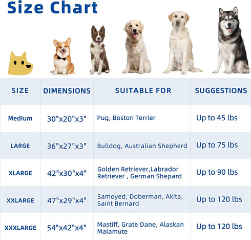 WESTERN HOME WH Large Dog Bed for Large Dogs, Soft Rose Plush Removable Washable Cover, Orthopedic Egg Crate Foam,