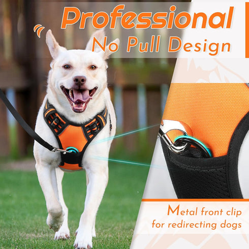 Eagloo Small Dog Harness, No Pull Service Vest with Reflective Strips, Adjustable Comfortable No Choke Pet Harness,