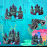 13 Pieces Aquarium Decorations Kit, Small Resin Castle and Rockery Betta Fish Cave Set