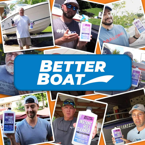 32oz Sailboats, Fiberglass Boat Hull Cleaner, Marine-Grade Stain Remover & Restorer, Deck Cleaner for Boats, Pontoons