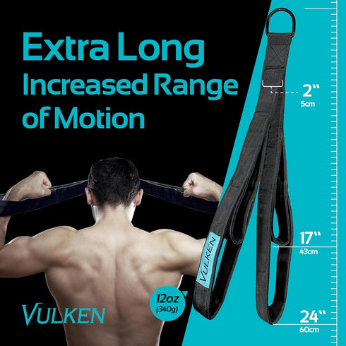 Vulken Tricep Rope Cable Attachment, Extra Long Pull Down Rope for Gym Equipment and Home Workouts