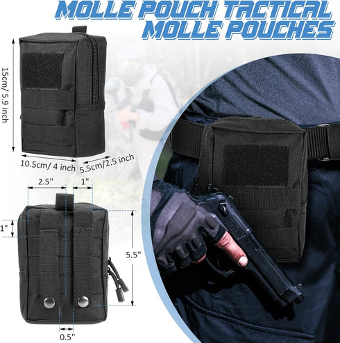 8 Pack Cunno Pcs Molle Pouches Tactical Molle Pouch Vest Pouch Cell Phone Belt Pouch Waterproof Waist Bag Utility EDC