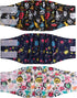 CuteBone Dog Diapers Male: Washable Belly Band for Male Dogs, Black, 3pcs a Pack DM54M