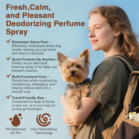 4.06 oz Dog Cologne & Pet Perfume Long-Lasting Coconut & Vanilla Scent | Alcohol-Free Deodorizing Spray for Dogs