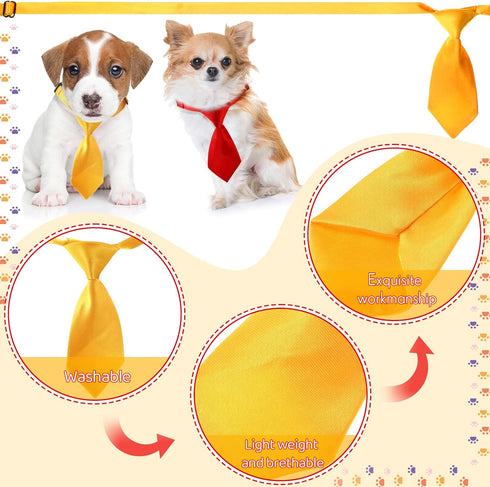 78 Pieces Dog Ties, Adjustable Pet Ties Collar Grooming Accessories for Small Pets, Birthday Photography Gifts
