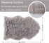 Faux Fur Dog Bed Rug, Plush Fluffy Ultra Cozy Pet Throw Rug for Dogs Cats, Luxury Soft Grey Sheepskin Rug, 24 by 36