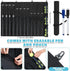 Woanger 15 Player Dugout Organizer and 12 Bats Hanging Bag, Baseball Helmet Holder with Black and Blue Dry Erase Marker