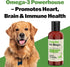 Deley Naturals Dog Fish Oil Icelandic 2X Omega for Itching Skin Relief, 4oz Omega Oil for Dogs