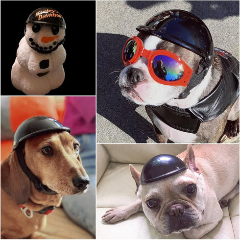 Enjoying Dog Helmet for Medium Dogs - Motorcycle Doggie Helmets for Small to Medium Breeds, Adjustable