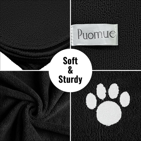 3 Pack Microfiber Dog Towels for Drying Dogs, Super Absorbent Pet Grooming Towel, Perfect for Large, Medium, Small