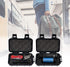 Waterproof Shockproof Box, Plastic Protective Hard Case, Outdoor Survival Box Hard Drive Case, Protective Grip Carry Phone Case Airtight Outdoor Survival Storage Container (L, Black)