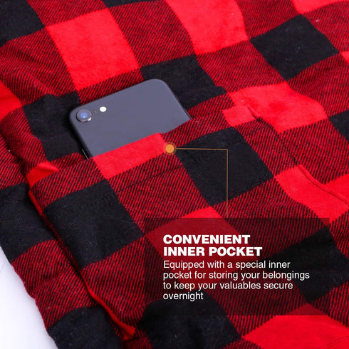 REDCAMP Cotton Flannel Sleeping Bag for Camping, Adults Cold Weather Envelope Sleeping Bags