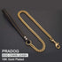 Chain Dog Leash, Metal Chew Proof 12MM Pet Leash with Leather Padded Handle for Large Medium Small Dogs (3ft Total