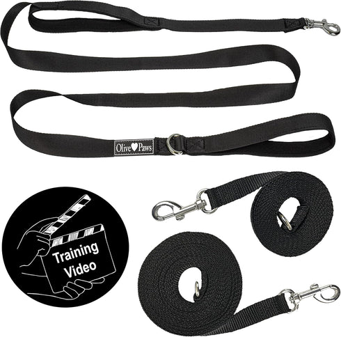30 ft Dog Leash for Small, Medium, Large Dogs, Training Dog Leash Set 6ft, 15ft, 20ft, 30ft Long Dog Lead