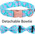 ARING PET Flamingo Dog Collar - Cotton Adjustable Summer Bowtie Collar with Metal Buckle