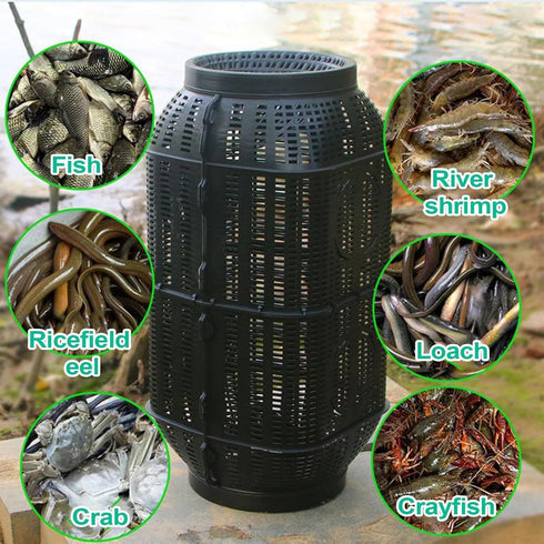 Generic 6m Fishing Bait Trap with Rope,Lightweight Crawfish and Shrimp Trap, Crab Cages for Crabbing Saltwater