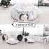 Plush Cat Tunnel with Cat Bed for Indoor Cats, Multifunctional Donut Tunnel for Small Medium Large Cats, Kittens,