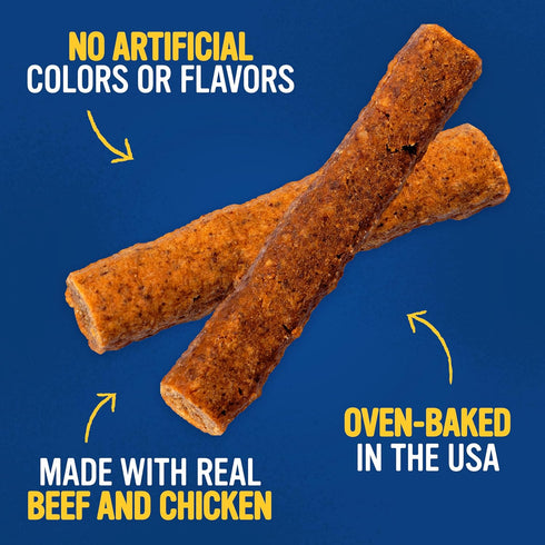 #1 6 oz (Pack 1) Blue Dog Bakery Protein Jerky Meat Sticks, Made w/USA Beef Ingredient, Healthy Dog Treats, All