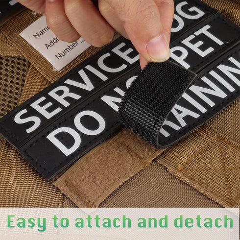 6-Pack Service Dog Patches, Removable Do Not Pet Patch for Harness Vest or Collar