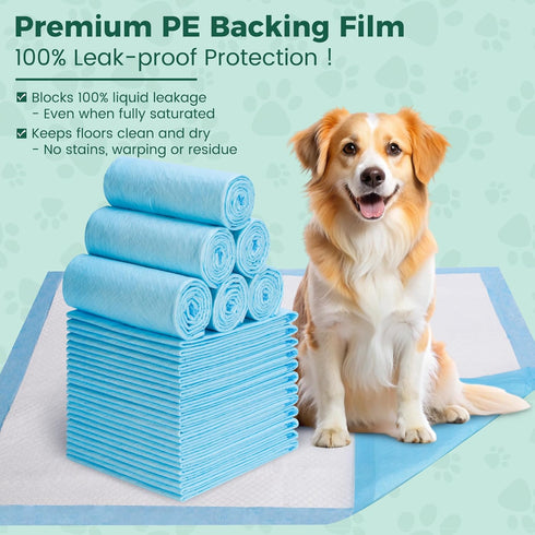 YOPETKI 100 Count 28"x34", 100 Pack Dog Pee Pads Extra Large Super Absorbent X-Large Puppy Pads Leak-Proof & Quick-Dry