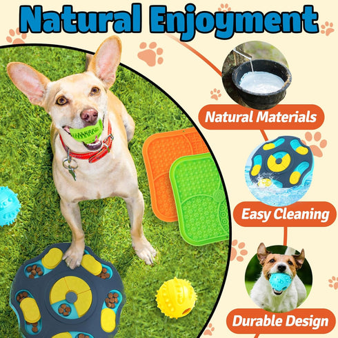 9 Pack Set Forfon All-Around Dog Puzzle Toy -Mentally Stimulating Dog Enrichment Toys for Small to Medium Smart Dogs