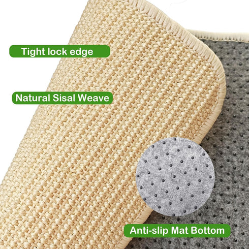 16 12 Inch 1Pc) Rabbit Scratching Pad, x Natural Sisal Bunny Scratch Mat Scratcher Mats Claws and Teeth Care for Biting
