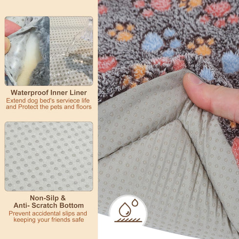 BEAUTYZOO Dog Crate Mat Pad, Soft High Resilience Foam, Anti-Slip Washable Mattress for Dogs & Cats, 42" x 28"