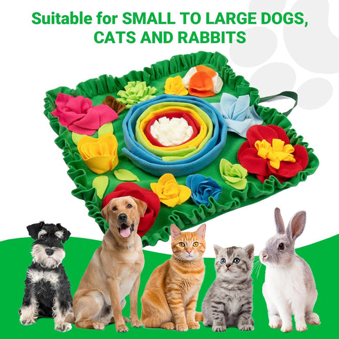 TWOPER Snuffle Mat for Dogs - Interactive Dog Toys to Keep Them Busy | Dog Puzzles Slow Feeder Bowl for Puppy Treat
