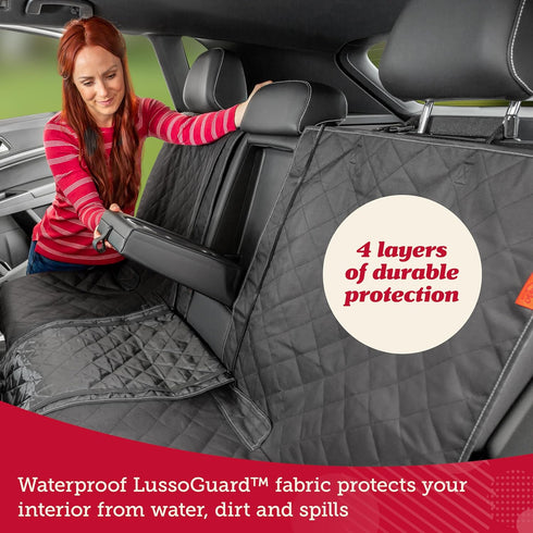 Lusso Gear Dog Car Seat Cover - Waterproof Non-Slip Car Back Seat Protector - Rear Car Seat Cover for Dogs - Universal