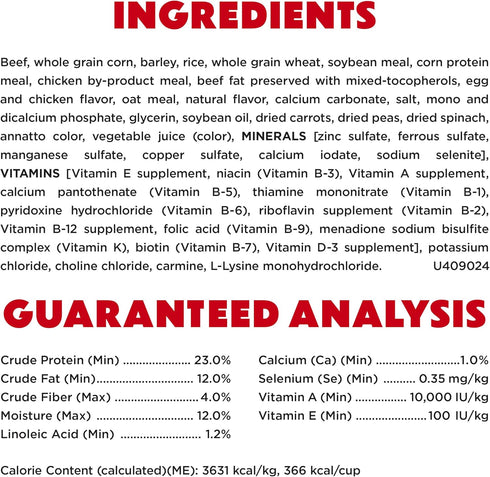 3.5 lb. (Pack 8) Beneful Purina Originals with Farm-Raised Beef Natural Dog Food Dry Recipe with Added Vitamins
