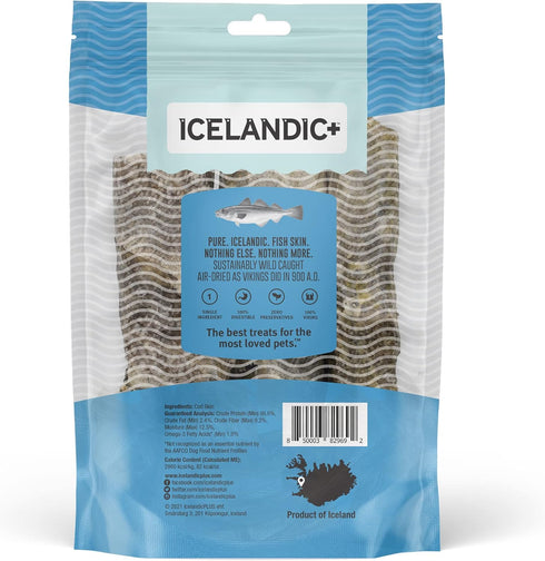Icelandic+ 5" Cod Skin Hand Wrapped Dog Chew Stick, 3-Pack, 2.8-oz Bag