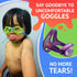 Frogglez Youth Swim Goggle Mask, Wide View Anti-Fog for Kids under 10 (Ages 4-10)