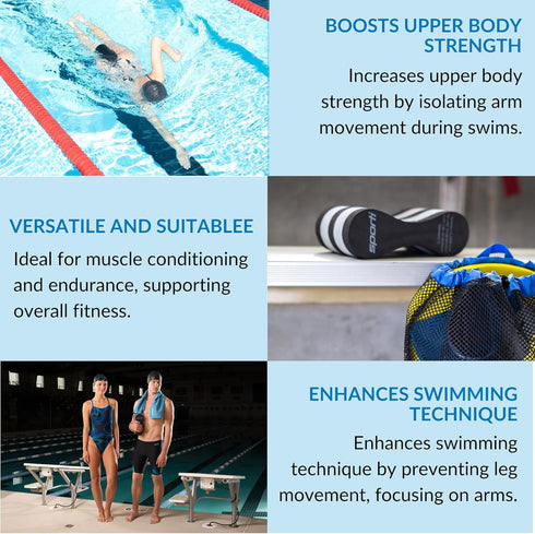 Sporti Pull Buoy for Beginners, Women & Men, 5-Layer EVA Leg Float, Pool Training Aid