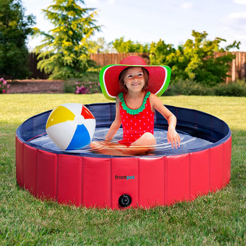 Frontpet Foldable Dog Pool - Collapsible Bathing Tub and Kiddie Pool for Small, Medium and Large Dogs