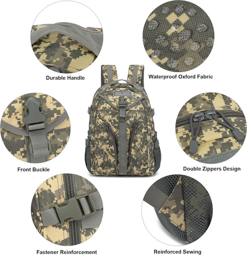 Tactical Backpack for Boys, School Backpacks for Mens College, Bookbags for Kids Teens Adults Camping Hiking Traveling