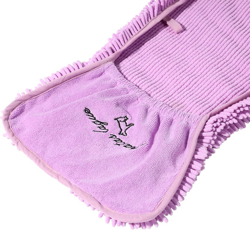 Patas Lague Absorbent Dog Towel, Extra Large Quick Drying Microfiber Towel for Dogs and Cats (Lilac)