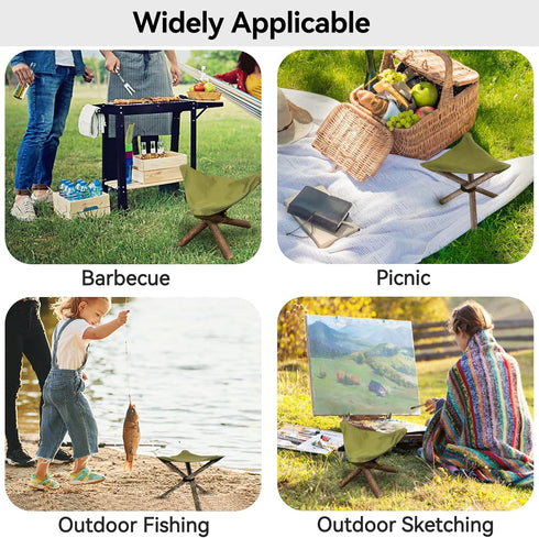 Cyrank Camping Tripod Stool Cloth, Travel Folding Camping Stool Folding Camping Chairs Portable Tripod Seat Outdoor