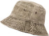 Wide Brim Washed Denim Cotton Bucket Hat, Flat Top Cap for Fishing Hiking Beach Sports