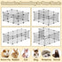 21 PETKNOWS Panels Small Animal Playpen, Guinea Pig Cages with Doors and Waterproof Mat Pet Playpen for Rabbits Guinea