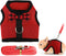 Hypeety Bunny Kitten Harness No Pull Cat Leash Adjustable Soft Vest for Small Animal (RED, S)