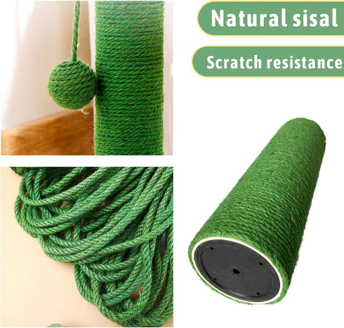 12 Inch Cat Scratching Posts Jute Rope Replacement, 2 Pack Accessories for Cats Tower and Interactive Toys