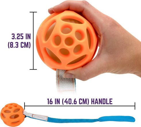 Chew King Ball Launcher with 2.5" Balls, 3" Balls, Medley 3pk/2.75", and Float and Glow Flyers