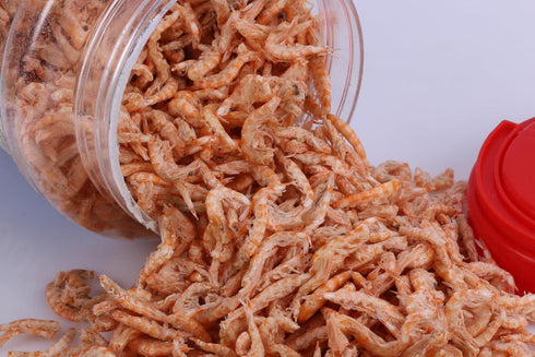 Premium Freeze-Dried Krill & Shrimp Mix - High-Protein Floating Aquarium Food for Arowana, Koi, Cichlids (2000ml)