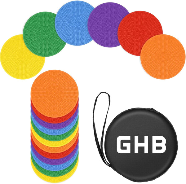 GHB 4" or 9" Poly Spot Markers Agility Dot for Gym/PE Training,