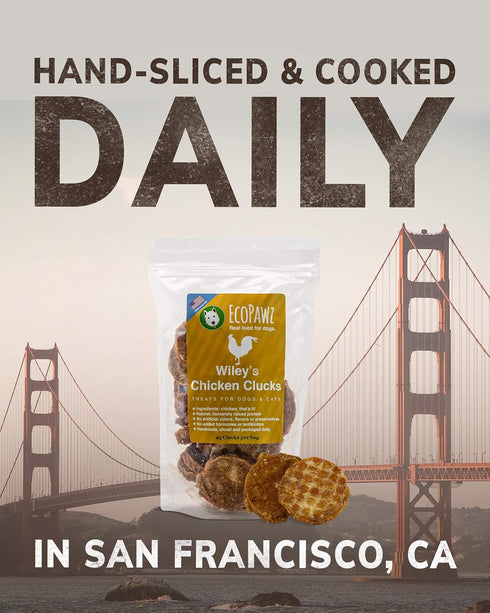 Wiley's Chicken Clucks Pet Treats | All Natural Pet Treats for Dogs | Grain Free Dog Treats Made in USA | Natural
