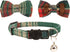 Breakaway Collar for Cats with Bell, Bowtie Floral Bow Detachable Adjustable Safety Puppy 2pcs Christmas-A