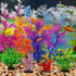 8 Pcs Aquarium Decorations, Small Plastic Plants with Resin Coral, Fish Tank Accessories, Aquarium Decor