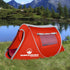 Pop-up Tent 2 Person Collection - Water Resistant Barrel Style Tent for Camping with Rain Fly and Carry Bag
