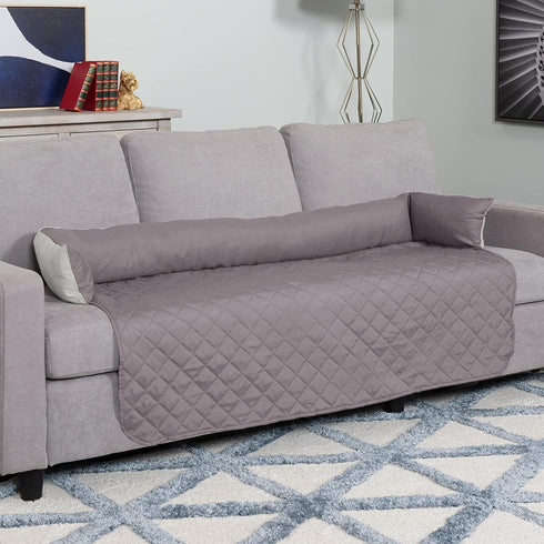 Furhaven Water-Resistant & Reversible Seat Cover Protector - Extra Large - Gray/Mist - Perfect for Couches & Car Seats